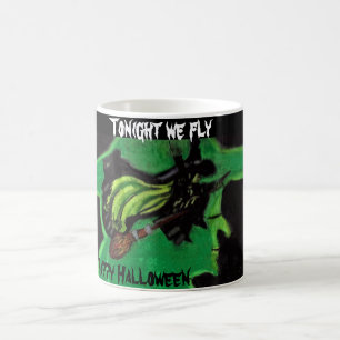 GLÜCKLICHES HALLOWEN FLYING WITCH Tasse