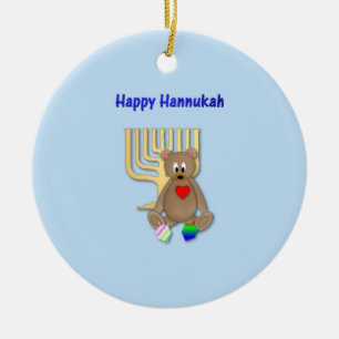 Glückliches Hannukah Keramik Ornament