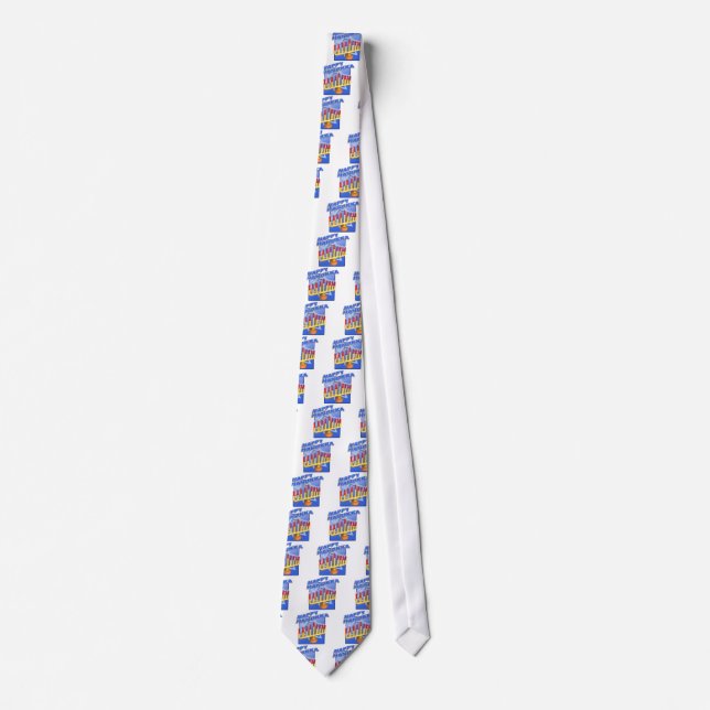 Glückliches Hanukka Krawatte (Vorderseite)