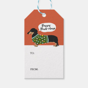 Glückliches Heulen-idays Geschenkanhänger