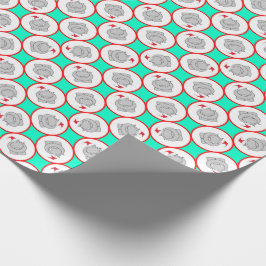 Glückliches Hippopotamus-Weihnachten Geschenkpapier