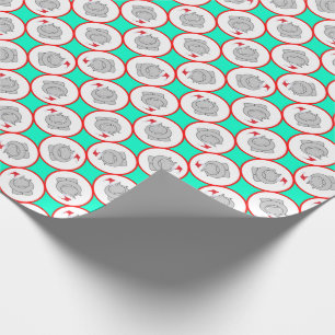 Glückliches Hippopotamus-Weihnachten Geschenkpapier