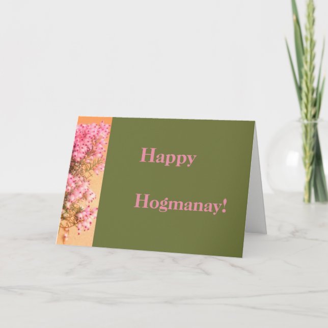Glückliches Hogmanay! Feiertagskarte (Vorderseite)