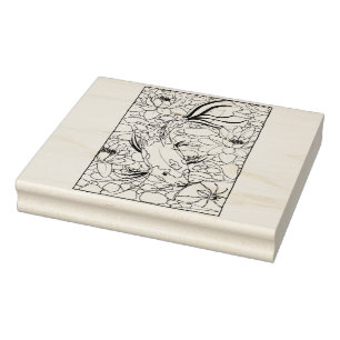 Glückliches hohles Koi Gummistempel