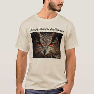 Glückliches Hoot'in Halloween T-Shirt