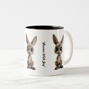 "Glückliches Hopper-Herz" Zweifarbige Tasse