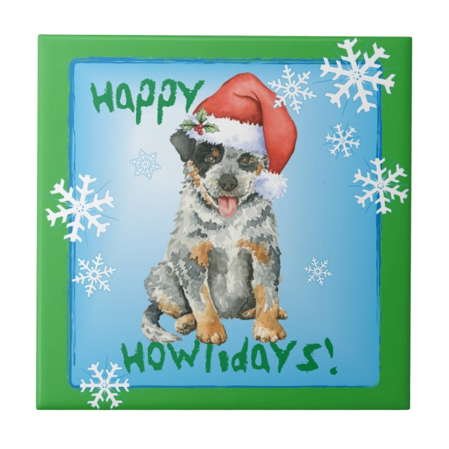 Glückliches Howliday ACD Fliese (Vorderseite)