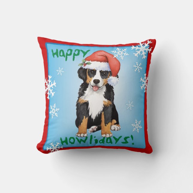 Glückliches Howliday Berner Kissen (Vorderseite)