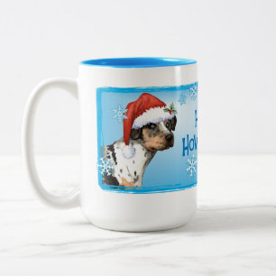 Glückliches Howliday Catahoula Zweifarbige Tasse