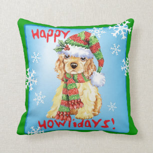 Glückliches Howliday Cocker spaniel Kissen