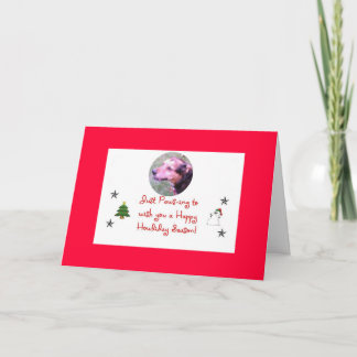 Glückliches Howlidays Feiertagskarte