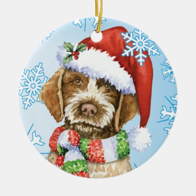 Glückliches Howlidays Griffon Keramikornament (Vorne)