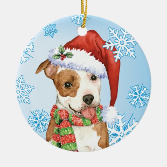 Glückliches Howlidays morgens Personal Keramik Ornament (Vorne)