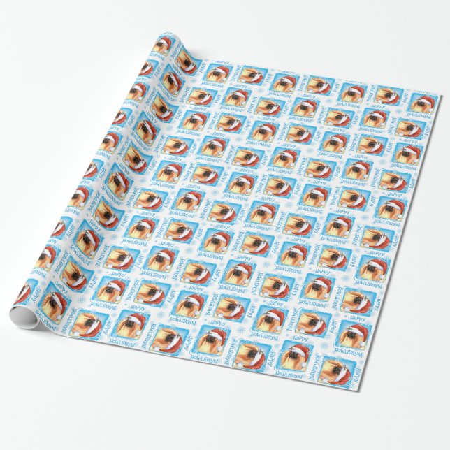 Glückliches Howlidays Pekingese Geschenkpapier (Ungerollt)