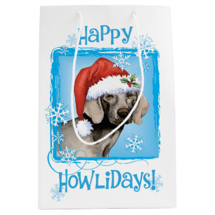 Glückliches Howlidays Weimaraner Mittlere Geschenktüte