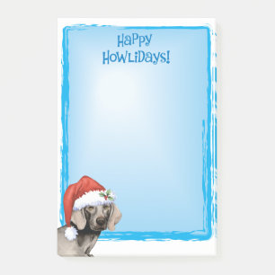 Glückliches Howlidays Weimaraner Post-it Klebezettel