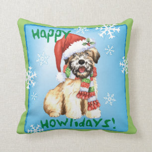 Glückliches Howlidays Wheaten Kissen