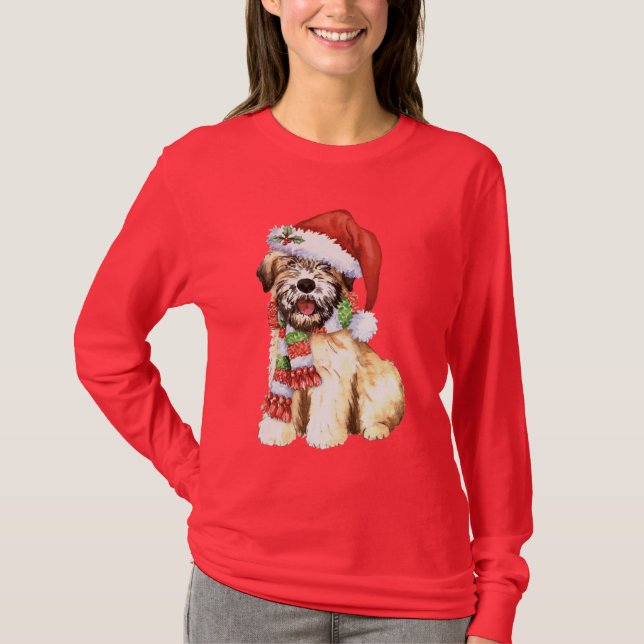Glückliches Howlidays Wheaten T-Shirt (Vorderseite)