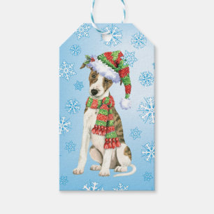 Glückliches Howlidays Whippet Geschenkanhänger