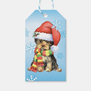 Glückliches Howlidays Yorkie Geschenkanhänger