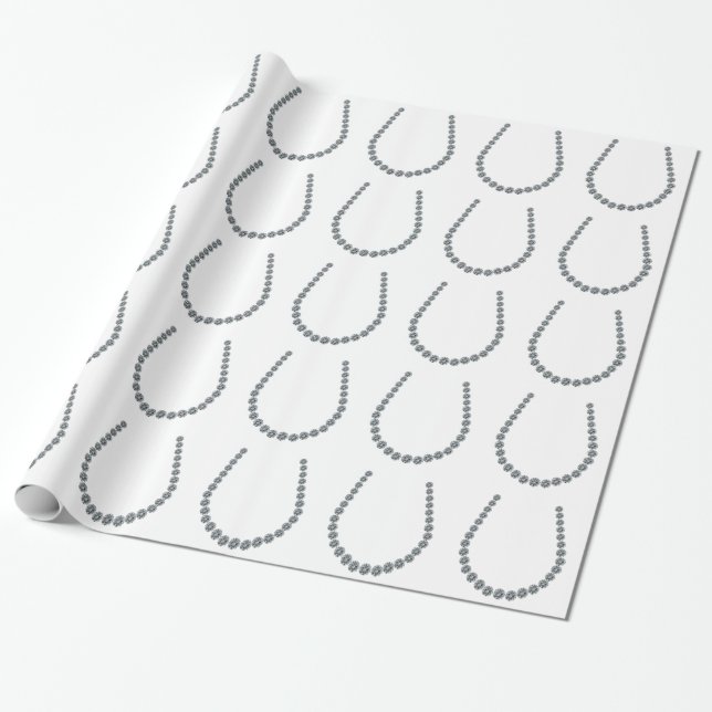 Glückliches Hufeisen Geschenkpapier (Ungerollt)