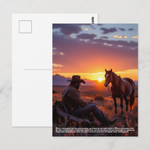Glückliches Hufeisen Postkarte