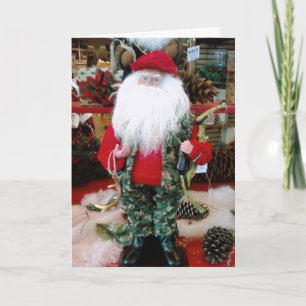 "GLÜCKLICHES JAGEN SANTA" FEIERTAGSKARTE