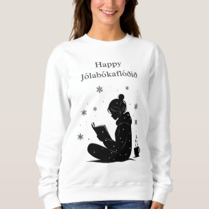 Glückliches Jolabokaflod – Isländische Bücherflut Sweatshirt