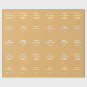Glückliches Jubiläum golden weiß 10 Jahre Name Dat Geschenkpapier