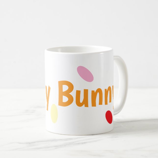 Glückliches Kaninchen Kaffeetasse (VorderseiteRechts)