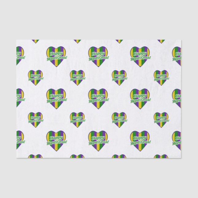Glückliches Karneval-Logo Seidenpapier (Vorderseite)