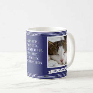 Glückliches Kätzchen Foto Navy Name Kaffeetasse