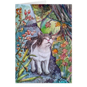 Glückliches Katze notecard