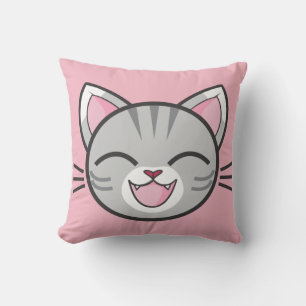 Glückliches Katzenkissen Kissen