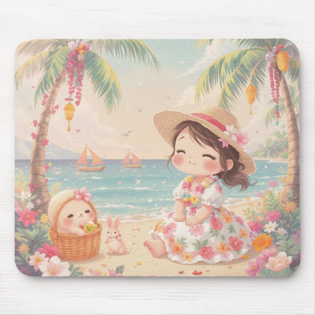 GLÜCKLICHES KAWAII HAWAII  MOUSEPAD (Vorne)