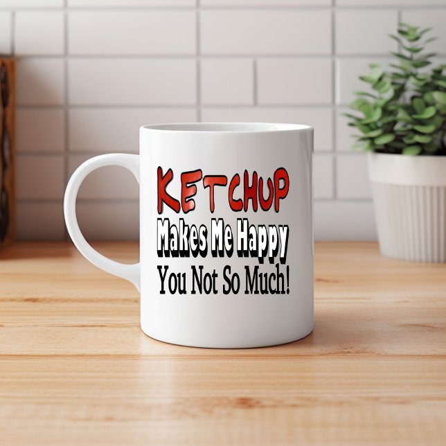 Glückliches Ketchup Kaffeetasse (Von Creator hochgeladen)