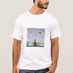 Glückliches Kinder-Regentags-Abenteuer.  T-Shirt