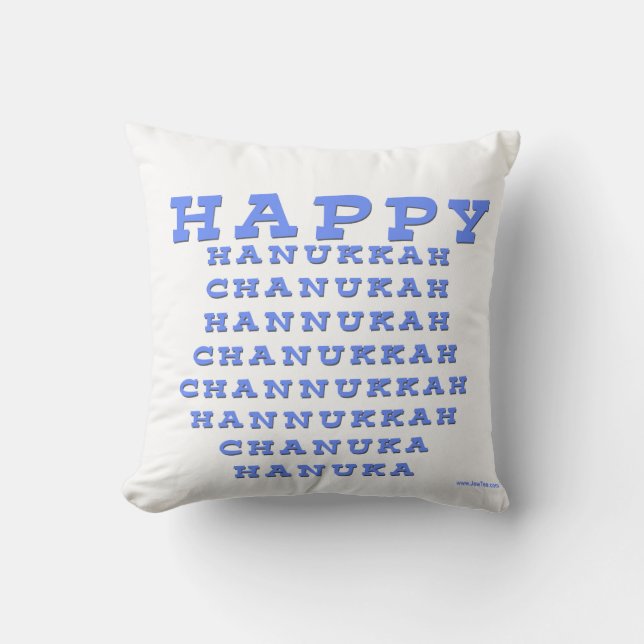 GLÜCKLICHES KISSEN CHANUKKAS CHANUKAH CHANUKKA (Vorderseite)