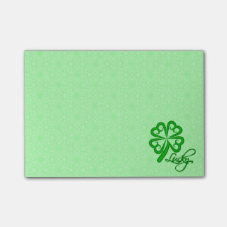 Glückliches Kleeblatt Post-it Klebezettel