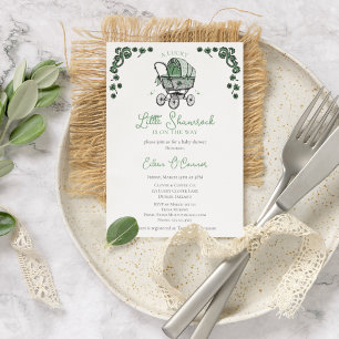 Glückliches Kleeblatt St. Patrick Baby Shower Einladung