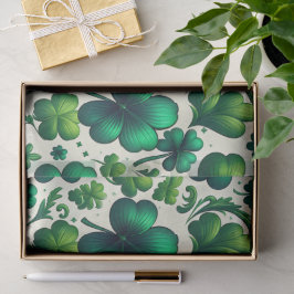 Glückliches Kleeblatt-St. Patrick's Day-Geschenkpa Seidenpapier