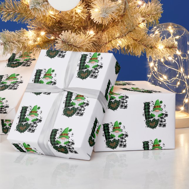 Glückliches Kleeblatt St. Patrick's Day Wrapping P Geschenkpapier (Feiertage)