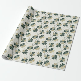 Glückliches Kleeblatt-Wrapping-Papier Geschenkpapier