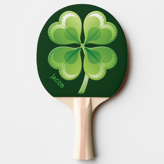 Glückliches KleeblattPing Pong Paddel Tischtennis Schläger (Rückseite)
