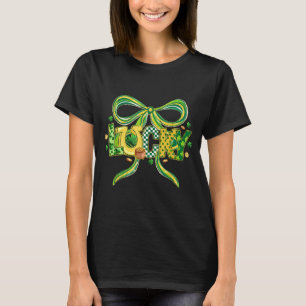 Glückliches Kokettenband Süß Retro St. Patricks Da T-Shirt