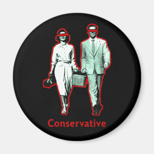 Glückliches konservatives Paar Magnet