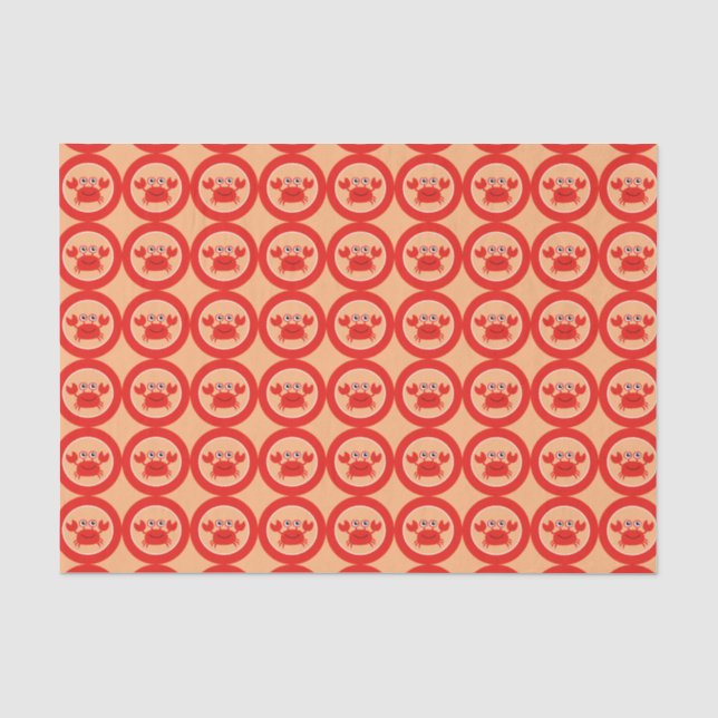 Glückliches KrabbenSeidenpapier Seidenpapier (Vorderseite)