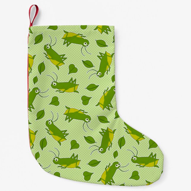Glückliches Kricket-Muster Kleiner Weihnachtsstrumpf (Vorderseite)