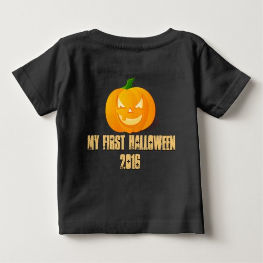 Glückliches Kürbis-Baby-Shirt Halloweens erstes Baby T-shirt