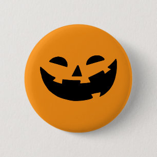 Glückliches Kürbisgesicht Button